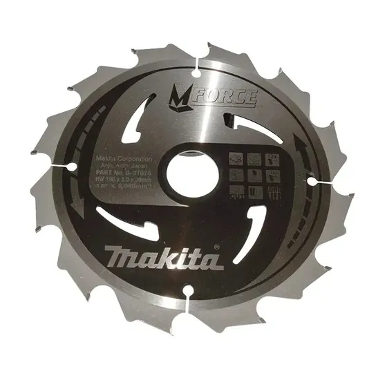 Makita M-Force rundsavsklinge 190 mm B-31974, 12 tnder