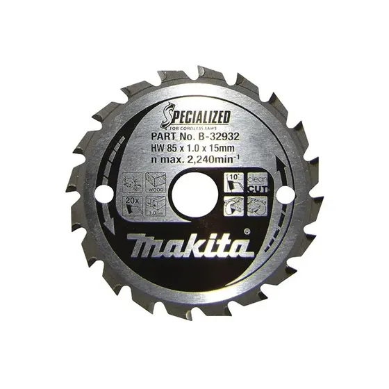 Makita HM rundsavsklinge 85x15 mm 20T (B-32932)