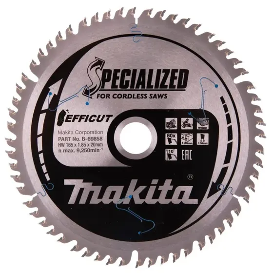 Makita Efficut Rundsavsklinge 165x20mm TCT 60T