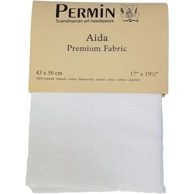 Permin Aida 5,4 - Hvid 43x50 cm