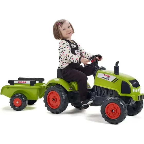 FALK Claas Arion pedaltraktor med vogn 808-052, grn