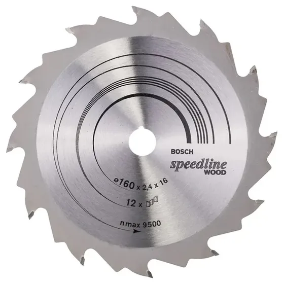 Bosch Speedline Wood rundsavsklinge 160x16x2,4 mm 12T