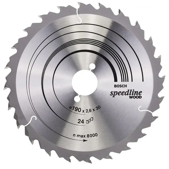 Bosch Rundsavsklinge Speedline Wood 190x30x2,6 mm 24T