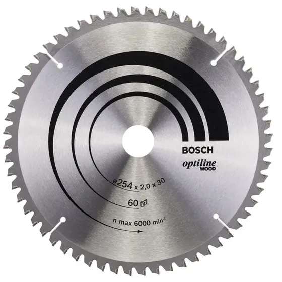 Bosch Optiline Wood rundsavsklinge 254x30x2,0 mm 60T -5