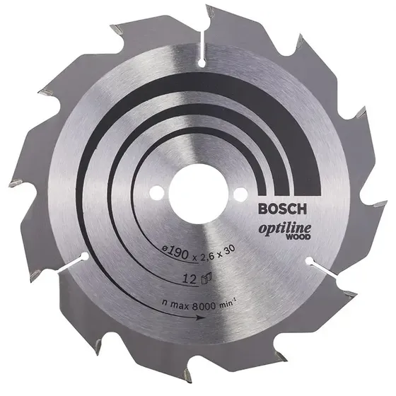 Bosch Optiline Wood rundsavsklinge 190x2,6x30mm 12T
