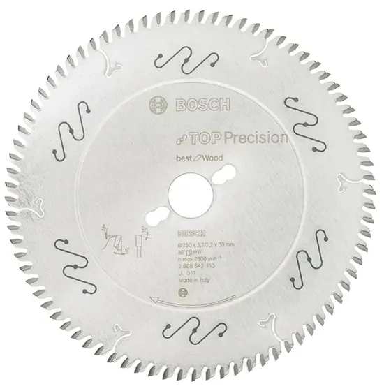 Bosch Rundsavsklinge Top Precision 250x3,2x30 mm 80T