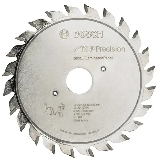 Bosch Top Precision Laminated Panel 120x3,6x20 mm, 24T