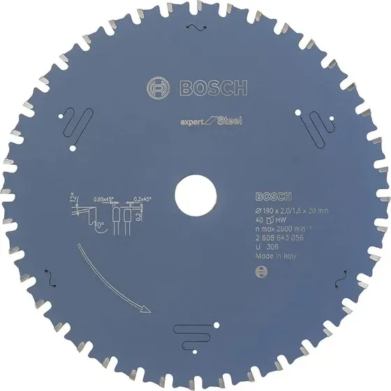 Bosch Expert for Steel rundsavsklinge 190x20x2,0 mm, 40T