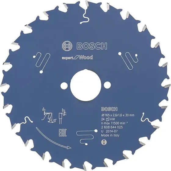 Bosch Rundsavsklinge Expert for Wood 165x30x2,6 mm 24T