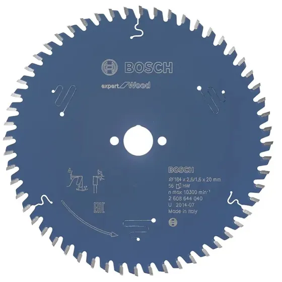 Bosch Rundsavsklinge Expert for Wood 184 x 20 x 2,6 mm 56 t