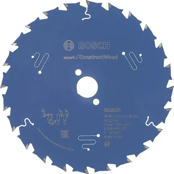 Bosch Rundsavsklinge Expert for Construct Wood 165x20x2 mm 24T
