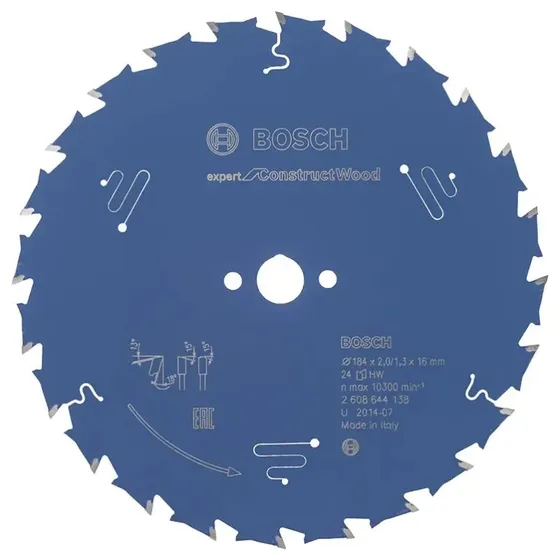 Bosch Rundsavsklinge 184 x 16 x 2 mm 24T Expert for Construct Wood