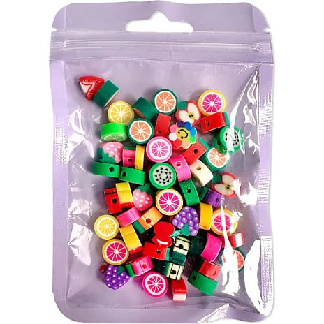 Clay perler Frugt Mix - krea-perler til smykker