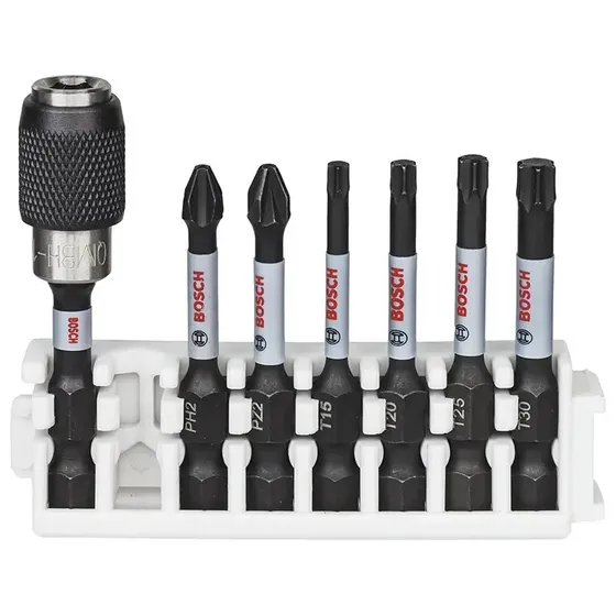 Bosch Impact Control bitsæt, 7 dele (PH2, PZ2, T15–T30)