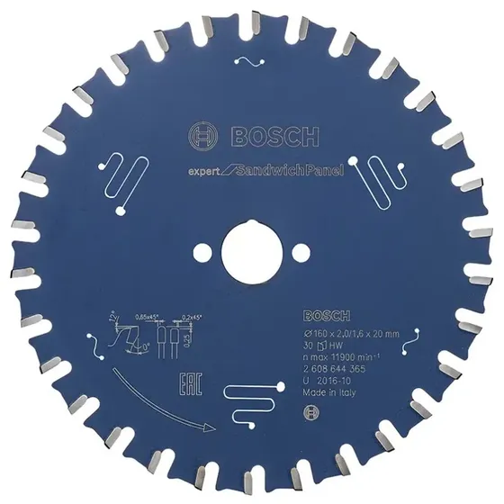 Bosch EX SH H 160x2,0x20mm 30T rundsavsklinge