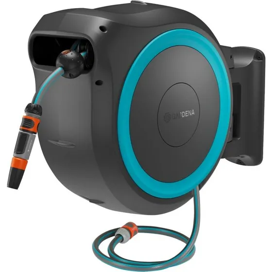 Gardena PowerRoll batteridrevet vægslangeboks turkis XL 35 m