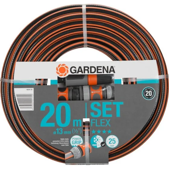 Gardena Comfort FLEX slange 13 mm (1/2") 20 m med systemdele