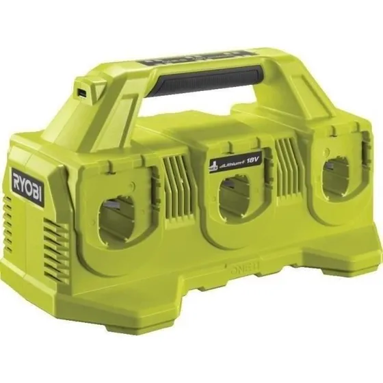 RYOBI ONE+ 18V 6-ports lithiumoplader RC18640, grn/antracit