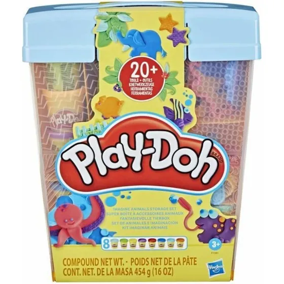 Play-Doh Imagine Animals opbevaringsst  8 dser, 22 dele