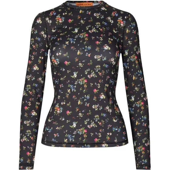 Stine Goya LONG SLEEVE langærmet T-shirt, sort