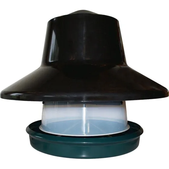 Foderautomat med tag og transparent top, 25 kg