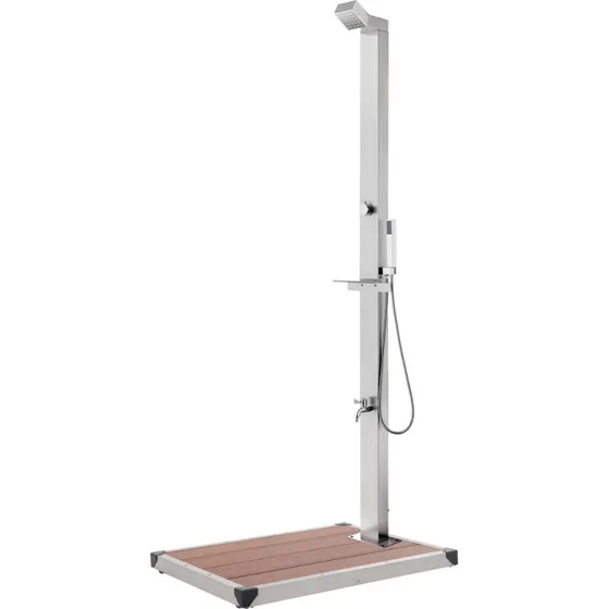 vidaXL havebruser 225 cm rustfrit stål (brun bund)