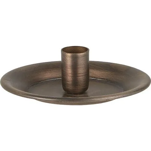 Ib Laursen Stage til kertelys, messing Ø7,8 cm H2,5 cm