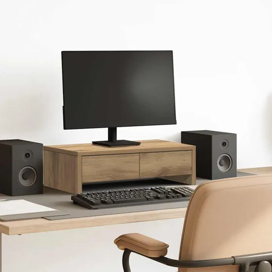 vidaXL skrmholder med 2 skuffer 50x27x15 cm, kunsteg