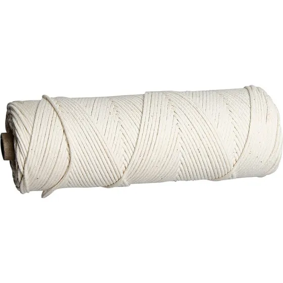 Bomuldsvæge til bivokslys 2-3 mm — 80 m rulle