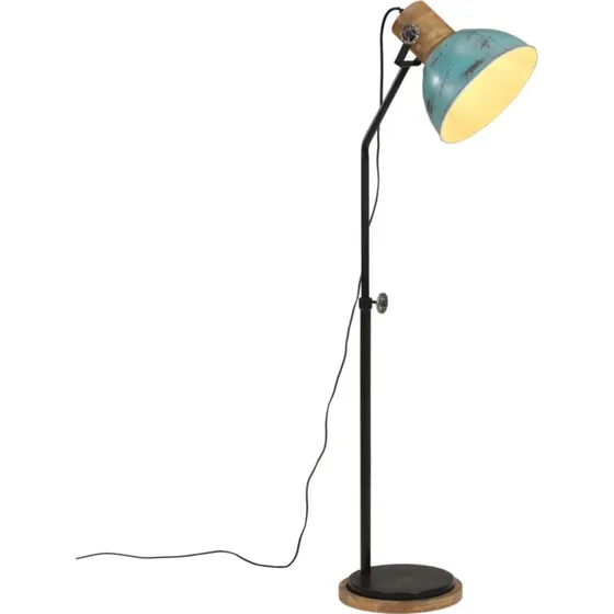 vidaXL gulvlampe 30x30x100–150 cm E27 25W, rustik blå