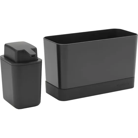 Brabantia SinkSide opvaskeorganisator med sæbedispenser, mørkegrå
