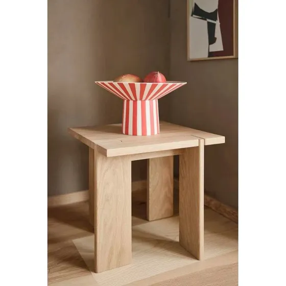 OYOY Living Design Toppu centerpiece høj Ø30×17 cm, rød/fersken