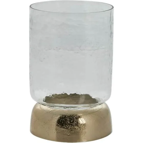 Lene Bjerre Sandia fyrfadsstage, lys guld H20,7 cm