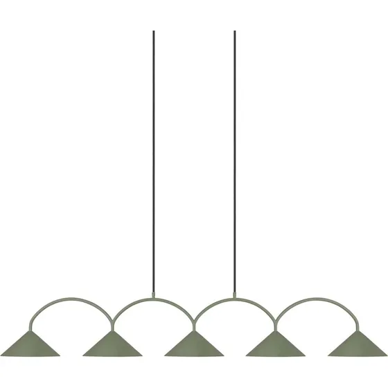 Globen Lighting Curve 5 pendel, grøn