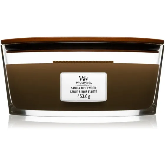 WoodWick Pressed Sand & Driftwood Duftlys 453,6 g