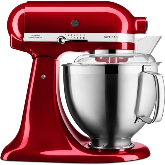 KitchenAid Artisan KSM185PSECA rremaskine 4,8 L, rd metallic