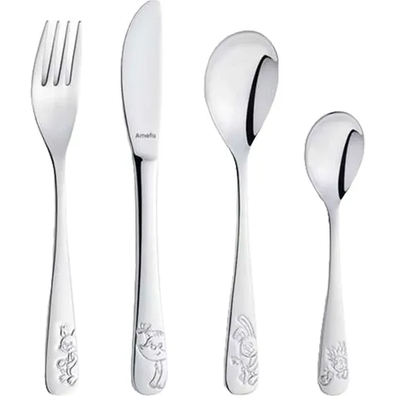 Amefa Forest Friends brneservice 4 dele (18/10 rustfrit stl)