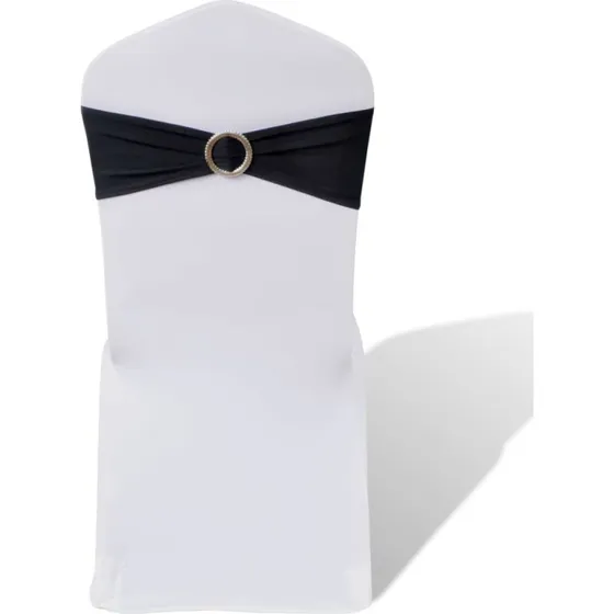 25 stk. sorte elastiske stolebnd med diamantspnde