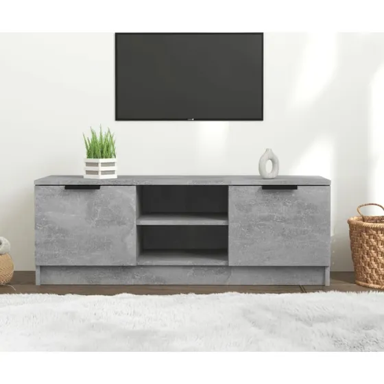 vidaXL TV-bord 102x35x36,5 cm konstrueret træ, betongrå