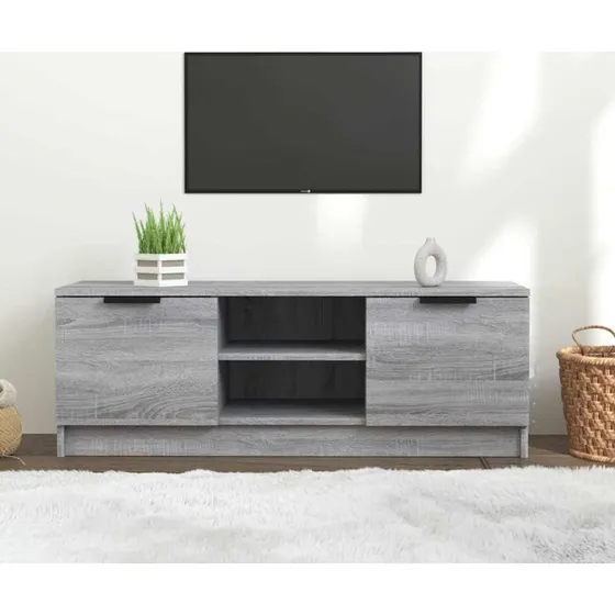 vidaXL TV-bord 102x35x36,5 cm konstrueret træ sonoma-eg