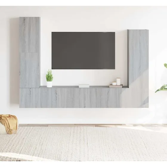 vidaXL TV-skabsst 4 dele i gr Sonoma-eg