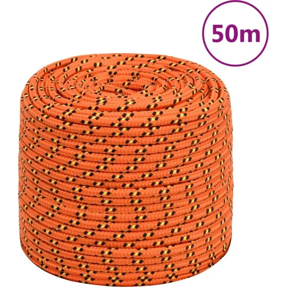 vidaXL tovvrk til bd 10 mm x 50 m, orange