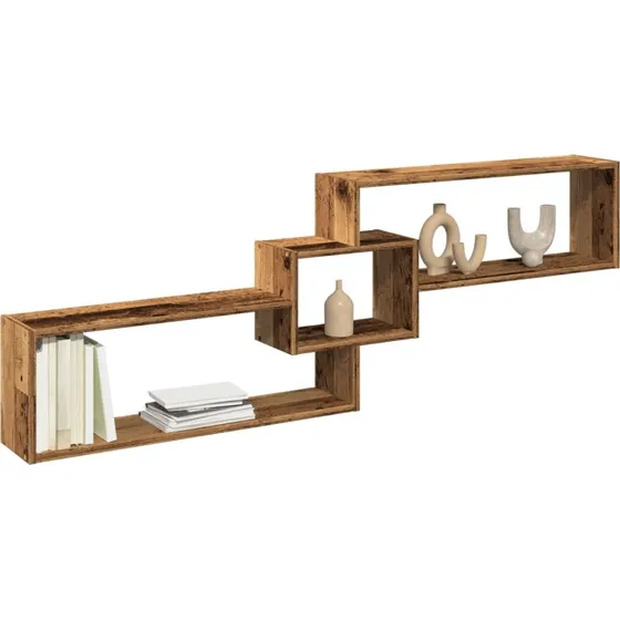 vidaXL vægskab 158x18x53 cm antikt konstrueret træ