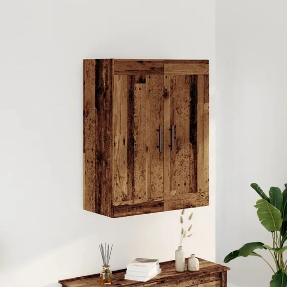 vidaXL vægskab 69,5x34x90 cm konstrueret træ, gammelt træ-look