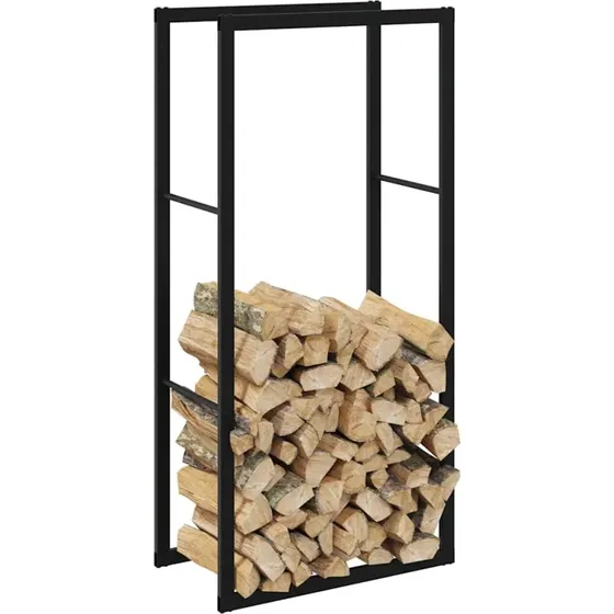 vidaXL brændestativ 55x30x116 cm stål sort