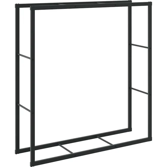 vidaXL brndestativ 110x30x116 cm stl sort