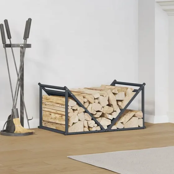 vidaXL brændestativ 70x43x34,5 cm koldvalset stål antracit