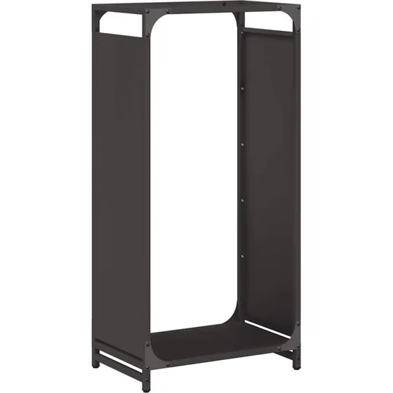 vidaXL brndestativ 44x28x90 cm koldvalset stl, sort