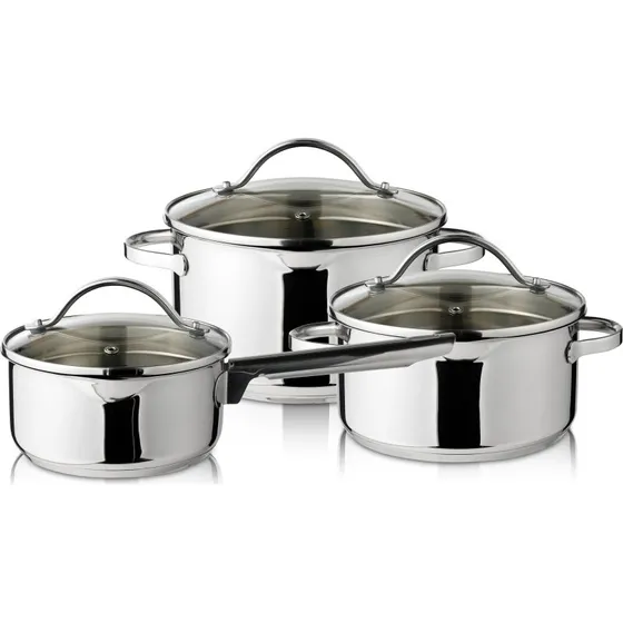 Funktion Grydesæt 6 dele 18/8 stål (1,25/2,0/3,0 l)