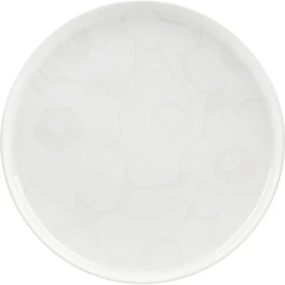 Marimekko Unikko tallerken 25 cm, hvid